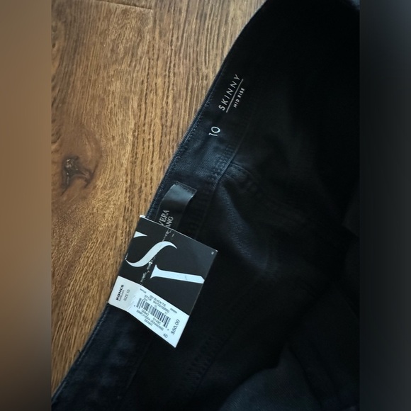 NWT SIMPLY VERA WANG black jeans with tags (size 10) - Picture 5 of 5